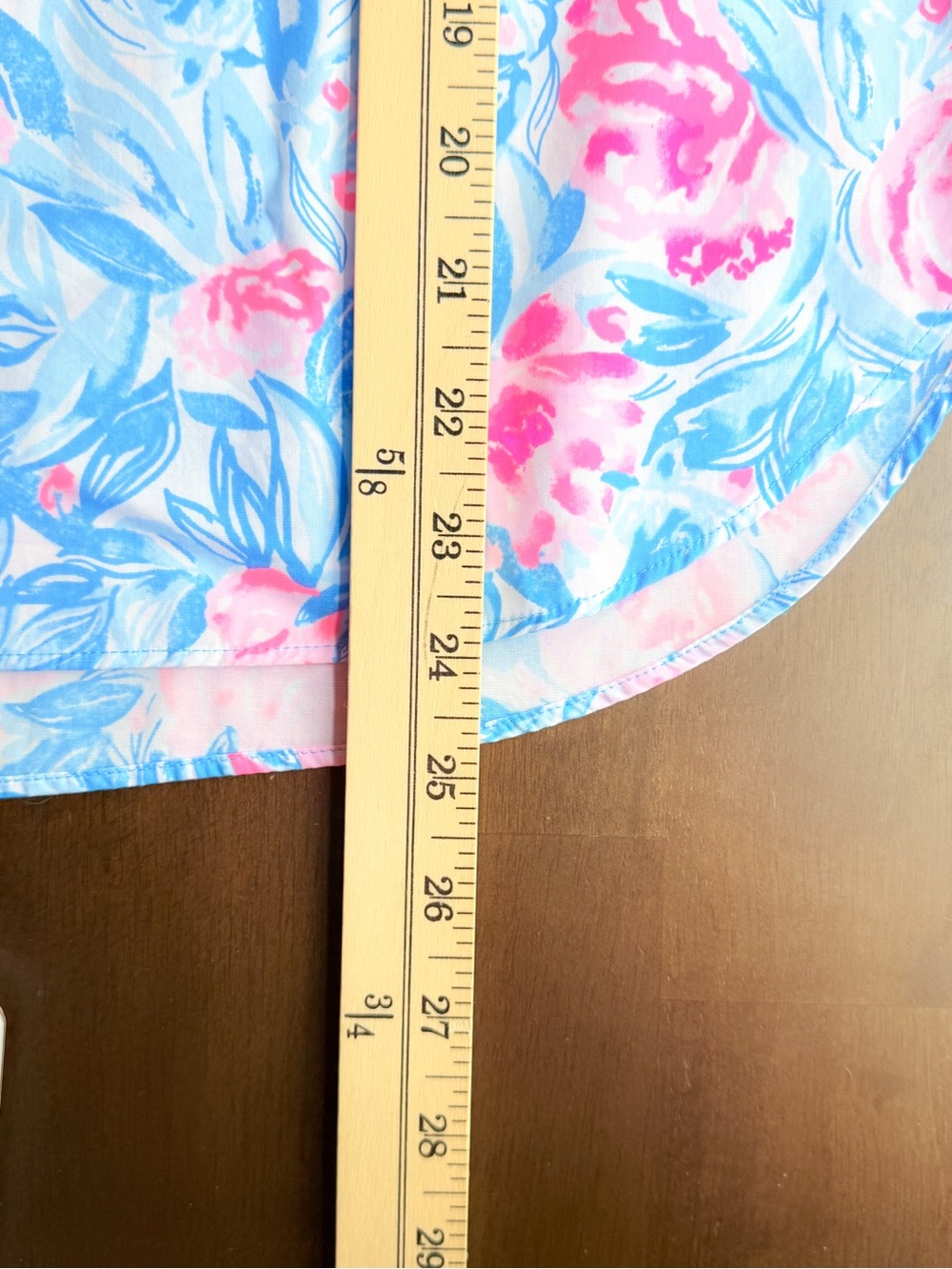 Lilly Pulitzer My Little Peony Bondi Blue Floral Hidden Horse Top Size L - Picture 9 of 10